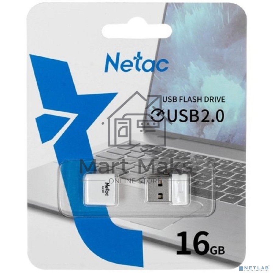 Флешка USB R/W R/W Netac U116 16Gb <NT03U116N-016G-20WH>, USB2.0