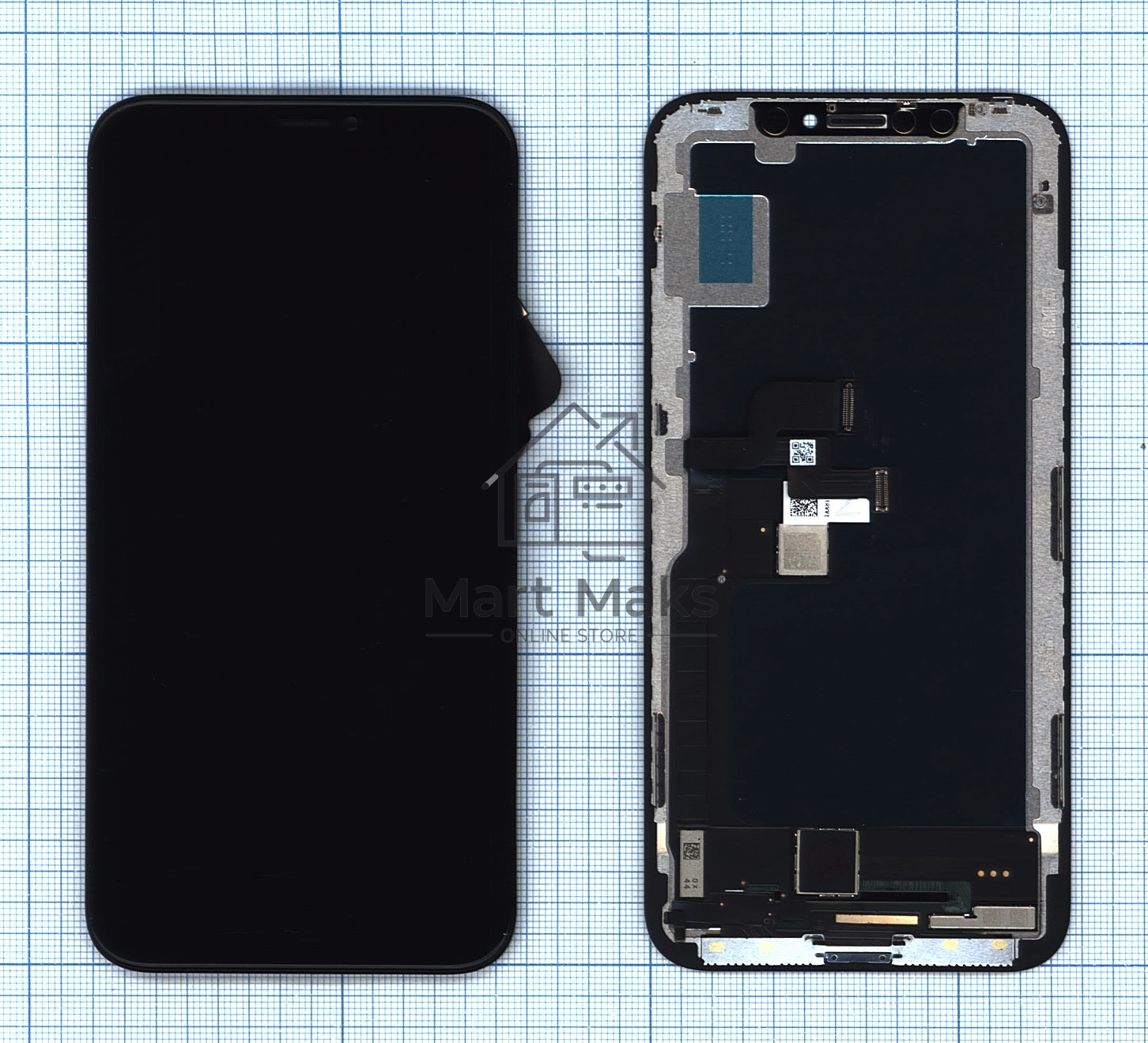 Дисплей Amperin для Apple iPhone X в сборе с тачскрином (Soft Oled), черный