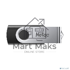 Флешка USB Netac U505 (NT03U505N-128G-20BK), 128Gb, USB 2.0, R/W 70/30, черный/серебристый