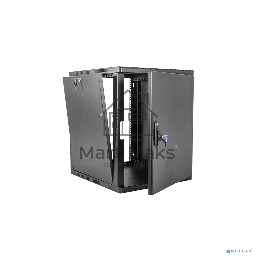 Шкаф ЦМО телекоммуникационный настенный сварной 12U (600 500) съемные стенки, дверь металл, черный