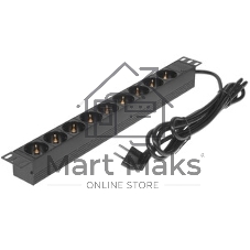 Блок розеток горизонтальный ExeGate ServerPro PDU-19H905 Al-9S-EU3, 19