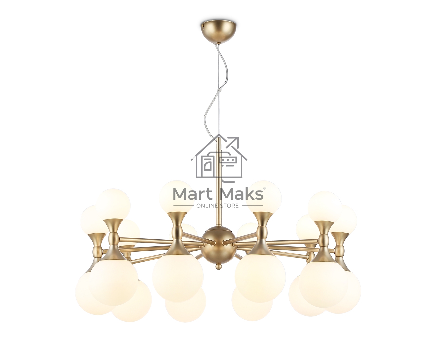 Люстра Ambrella light LH51051/20 GD/FR золото/белый матовый G9*20 max 28W D750*460