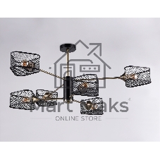 Светильник Ambrella light TR80172/6 SB/BK бронза/черный E27/6 max 40W D950*375