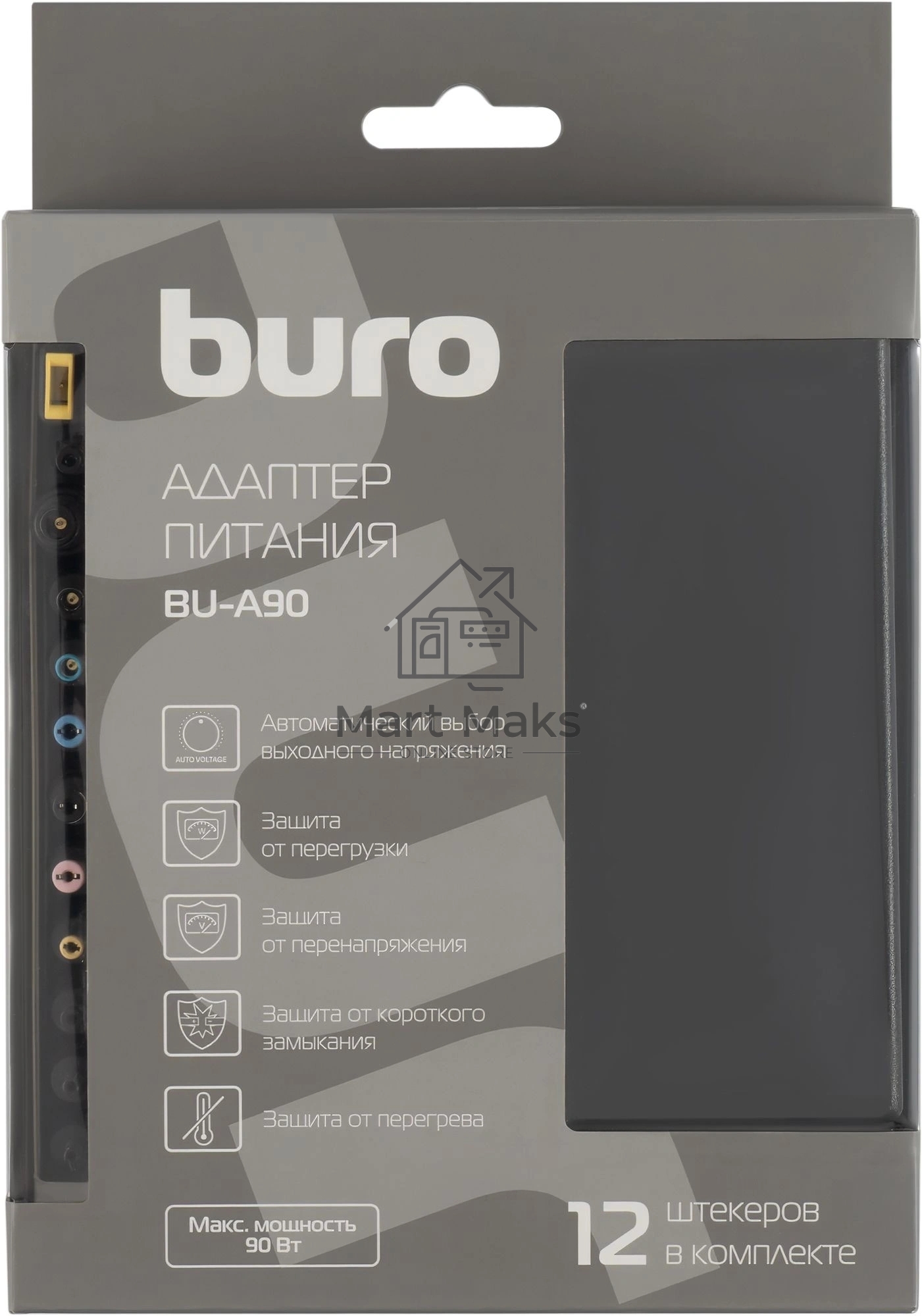 Блок питания Buro BU-A90 ручной 90W 18.5V-20V 12-коннект. 4.7A от бытовой электросети