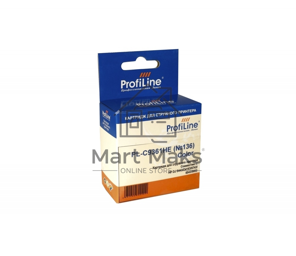 Картридж струйный ProfiLine PL-C9361HE №136 для принтеров HP DJ 5443/D4163/5743/6543/9803 Color водные