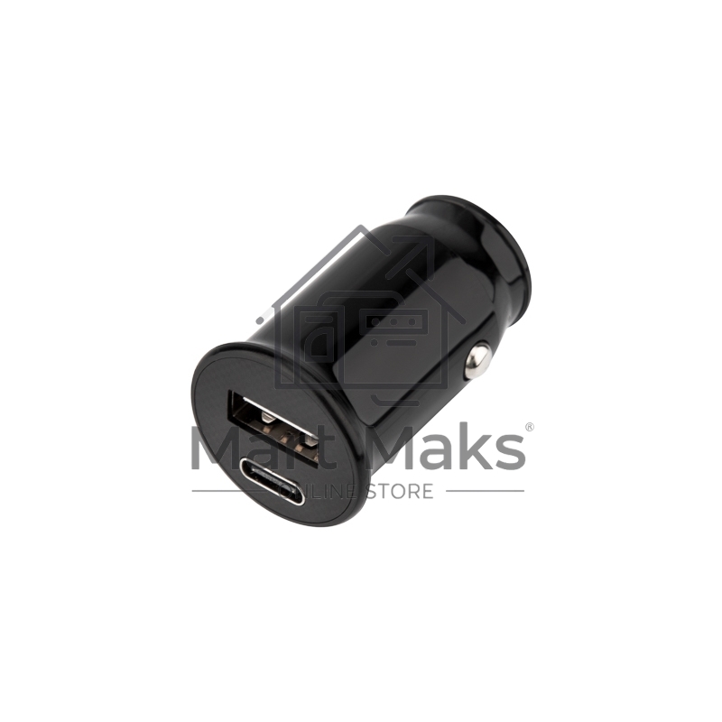 Автозарядка в прикуриватель Rexant АЗУ USB-A+USB-C, 2.4 A черный