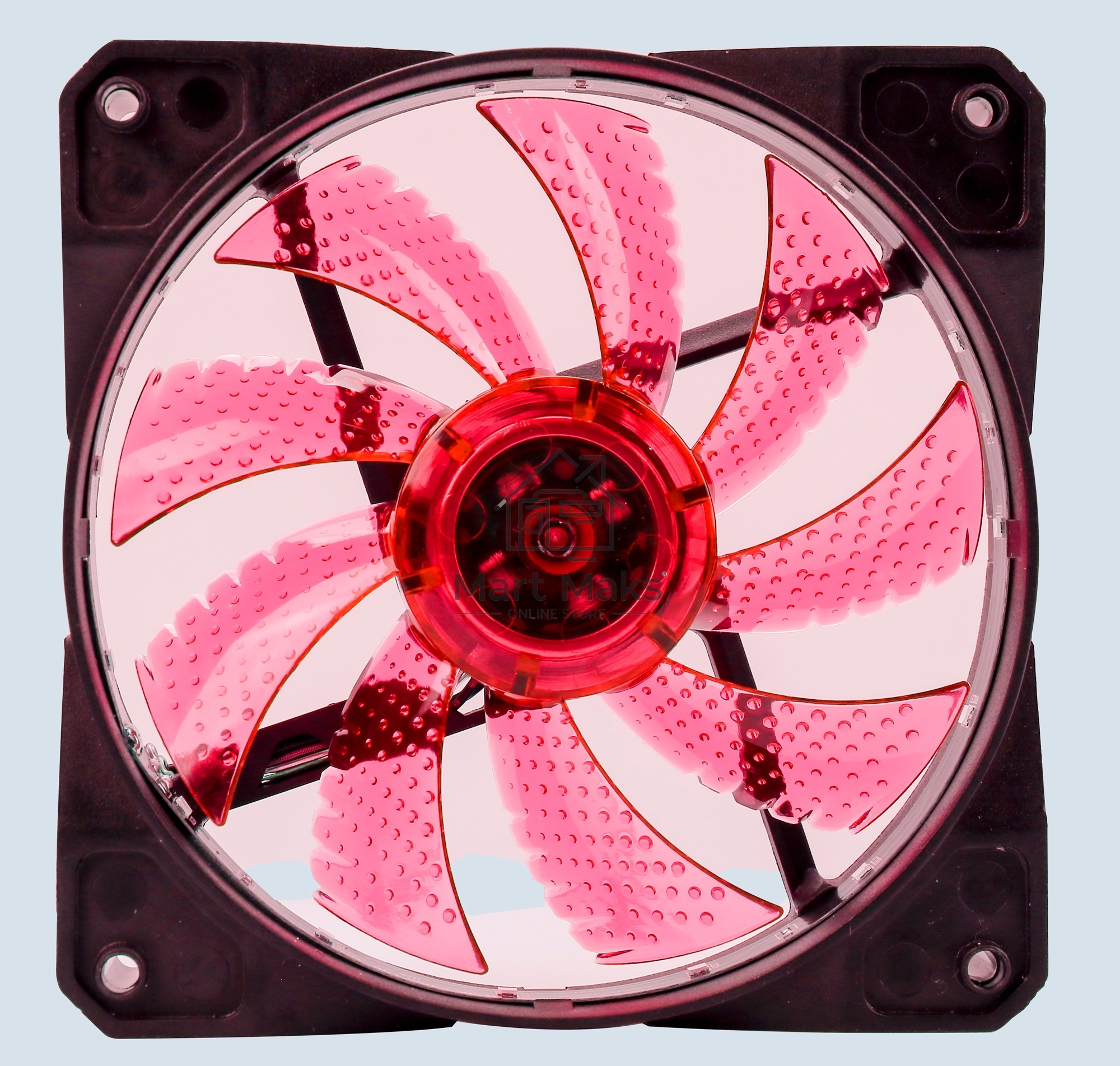 Вентилятор для корпуса Digma DFAN-LED-RED черный, 120 мм, 1200 об/мин, 23 дБ, 4 pin