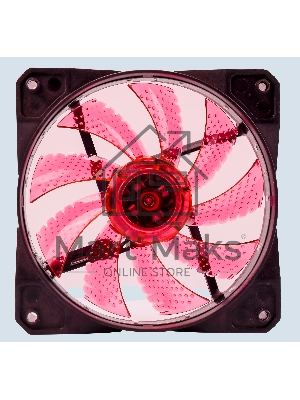 Вентилятор для корпуса Digma DFAN-LED-RED черный, 120 мм, 1200 об/мин, 23 дБ, 4 pin