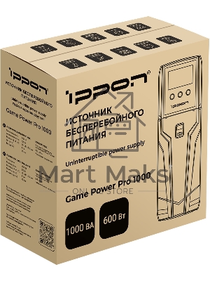 Источник бесперебойного питания Ippon Game Power Pro 1000 600Вт 1000ВА черный