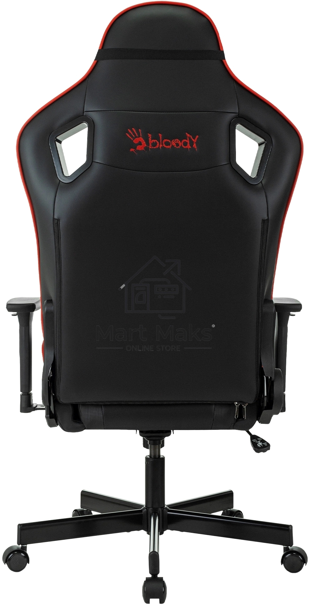 Кресло игровое A4Tech Bloody GC-840 черный, сиденье черный, эко.кожа, с подголов. крестов. металл черный, пластик черный