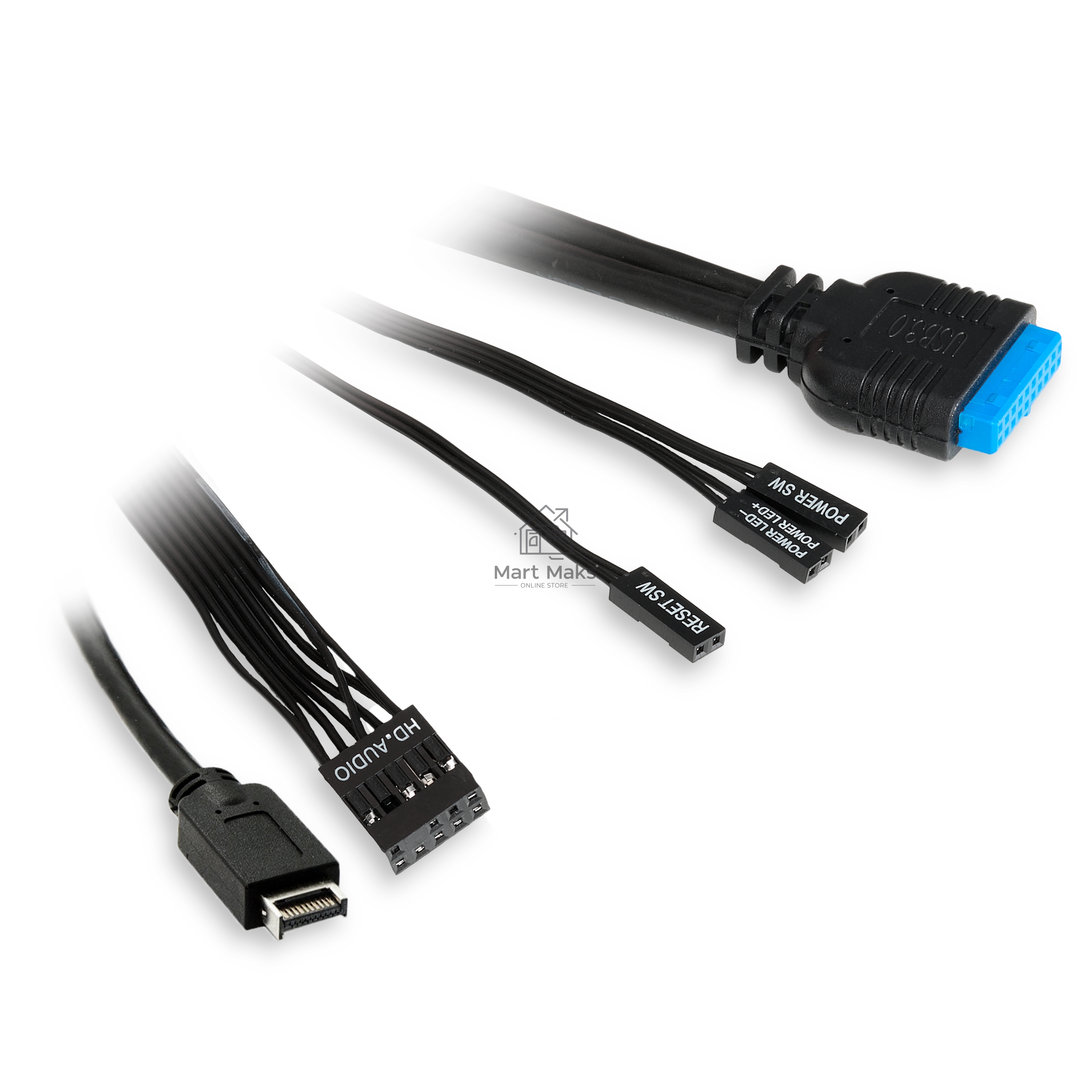 Компьютерный корпус без блока питания HSPD F711-TGbK-ARGB, Panoramic Full Tower, черный, TG, 0.7 SPCC, 4x120мм ARGB ATX, mATX, mITX 190/420/280мм 2x2.5