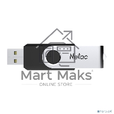 Флешка USB Netac U505 (NT03U505N-128G-20BK), 128Gb, USB 2.0, R/W 70/30, черный/серебристый
