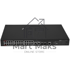 Коммутатор Dahua DH-PFS4226-24ET-360, 24×1 Гбит/с + 2×1 Гбит/с Combo, управляемый