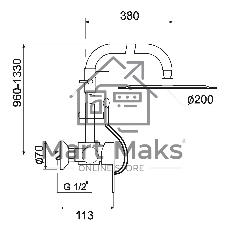 SUS124-003DK-2 Душевая система, ø35