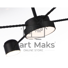 Потолочный светодиодный светильник Ambrella light FL51632/4+1 BK/GD черный/золото 3000K-6400K 48W 910*745*300 (ПДУ ИК)