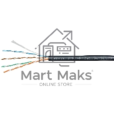 Кабель витая пара Cabeus UTP-4P-Cat.5e-SOLID-OUT-PE-UV U/UTP 5e кат. 4 пары (24 AWG), одножильный, для внешней прокладки, PE-UV (305 м)