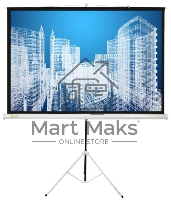 Экран Cactus 104.4x186см Triscreen CS-PST-104x186 1:1 напольный рулонный белый