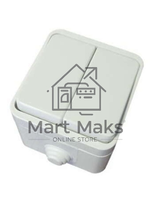 Выключатель 2-кл. ОП Клио 10А IP44 белый Universal К2223