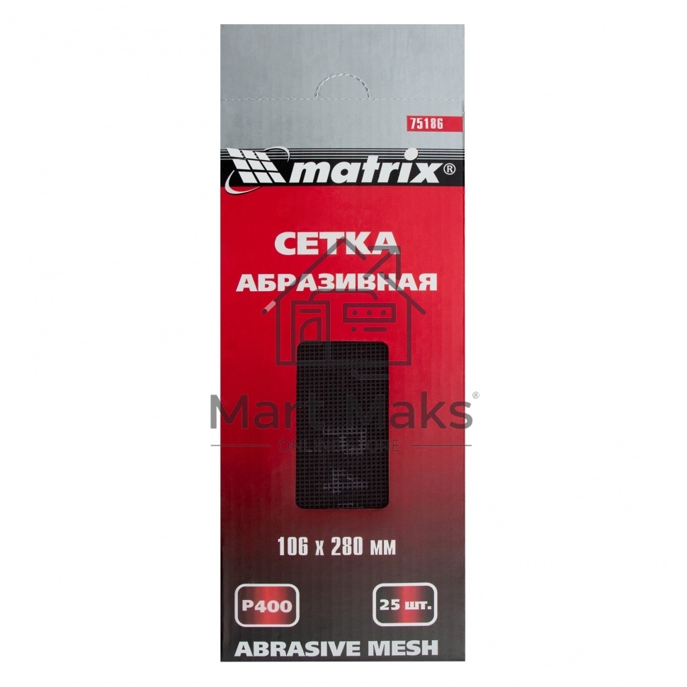 Сетка абразивная, P 400, 106 х 280 мм, 25 шт. Matrix