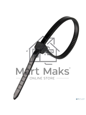 Стяжка нейлоновая Exegate EX253856RUS неоткрывающаяся CV-300B, 300мм, упак. 100шт черная