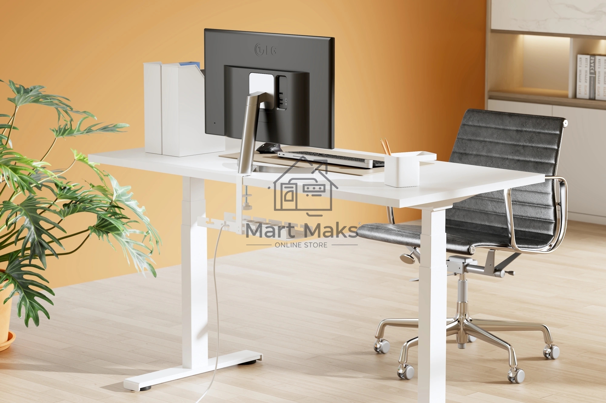 Кабель-канал Cactus CS-CM-400-1WT для столов 40x12.9x19см белый