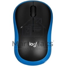 Мышь беспроводная Logitech M185 синий, 1000 dpi, радиоканал, USB, кнопки - 3