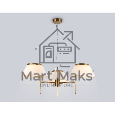 Люстра Ambrella light LH72471/3 BS/WH латунь/белый Е14/3 max 40W D800*290-1080