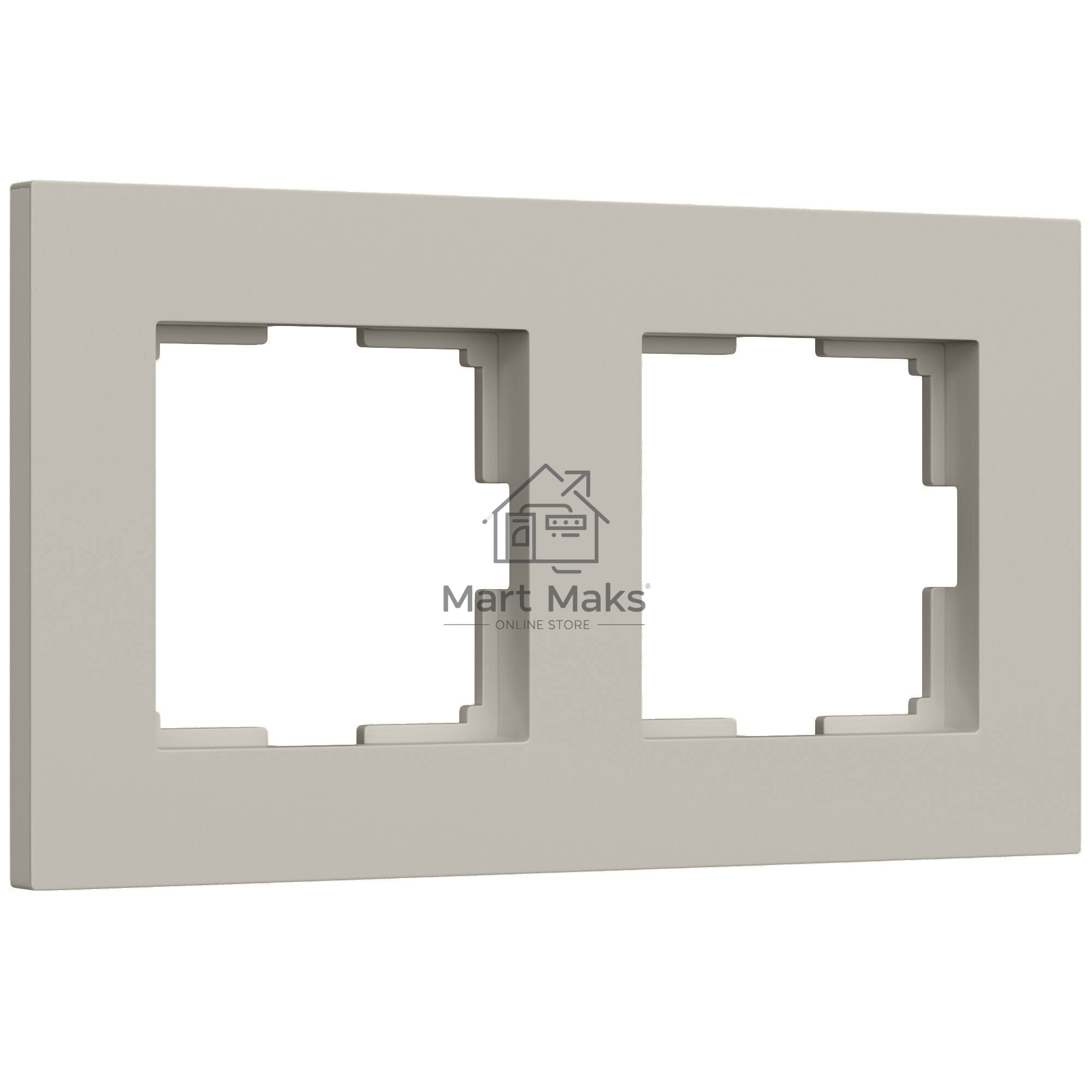 Рамка на 2 поста Slab (дымчатый софт) W0022917