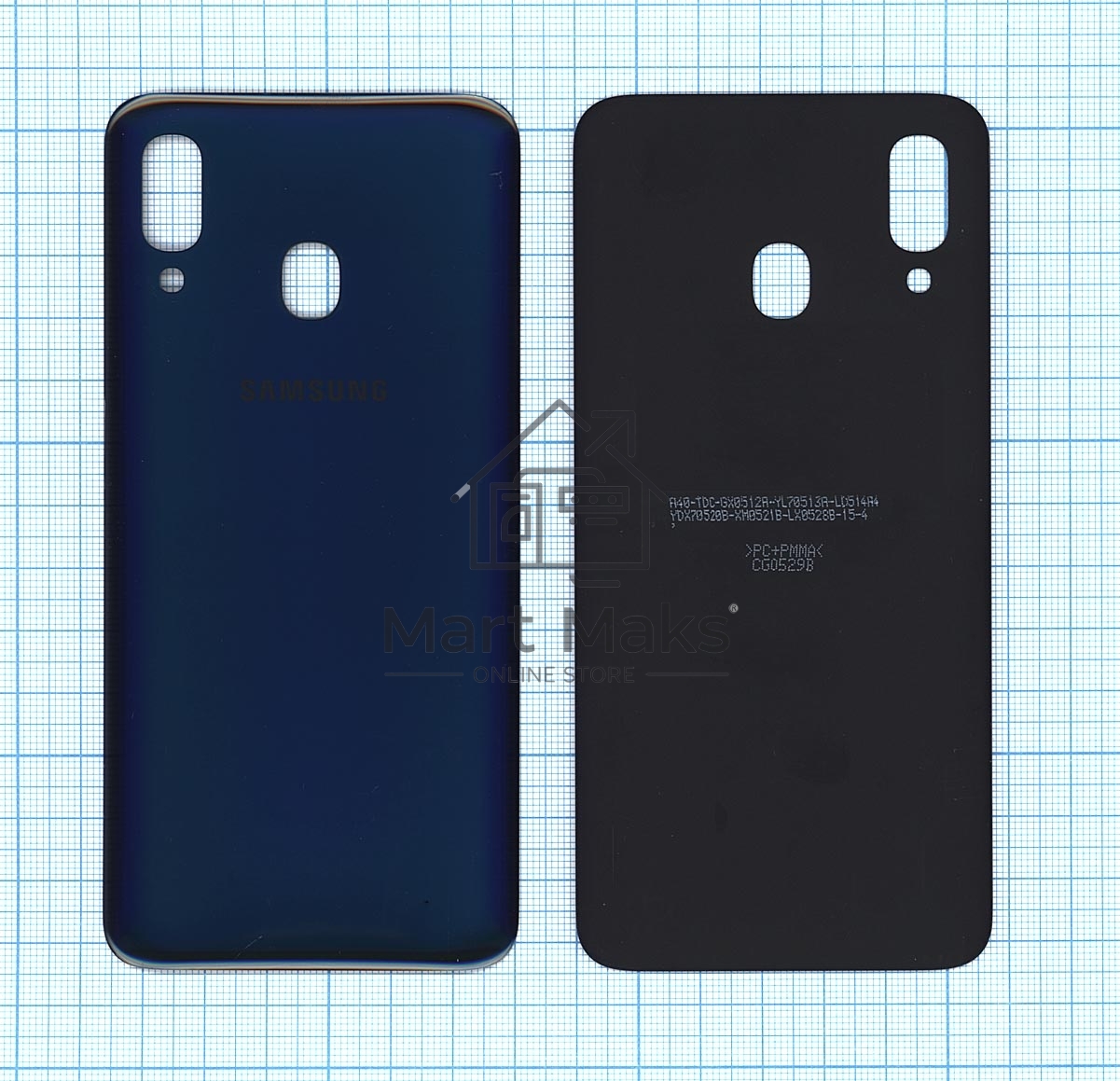 Задняя крышка для Samsung A405F Galaxy A40 (2019) синяя
