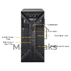 Серверная платформа Supermicro UP Workstation mini-tower 531A-IL 12Gen Intel Core/no DIMM(4)/SATARAID HDD(4)LFF/1x1Gbe, 1x2,5Gbe/4xPCIex2-8/3xM.2/668W