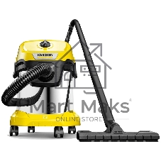 Строительный пылесос Karcher WD 3 S V-15/4/20 1000Вт (уборка: сухая) желтый