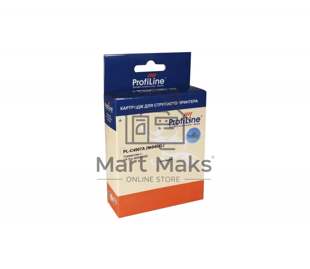 Картридж струйный ProfiLine PL-C4907A №940XL для принтеров HP Officejet Pro 8000/8500 Cyan пигмент