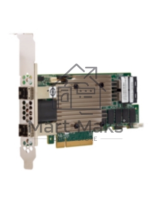 Контроллер MegaRAID 9480-8I8e SGL (05-50031-00), PCIe 3.1 x8 LP, SAS/SATA/NVMe, RAID 0,1,5,6,10,50,60, 16port(2 * int SFF8643 + 2 * ext SFF8644), 4Gb Cache, 3516ROC