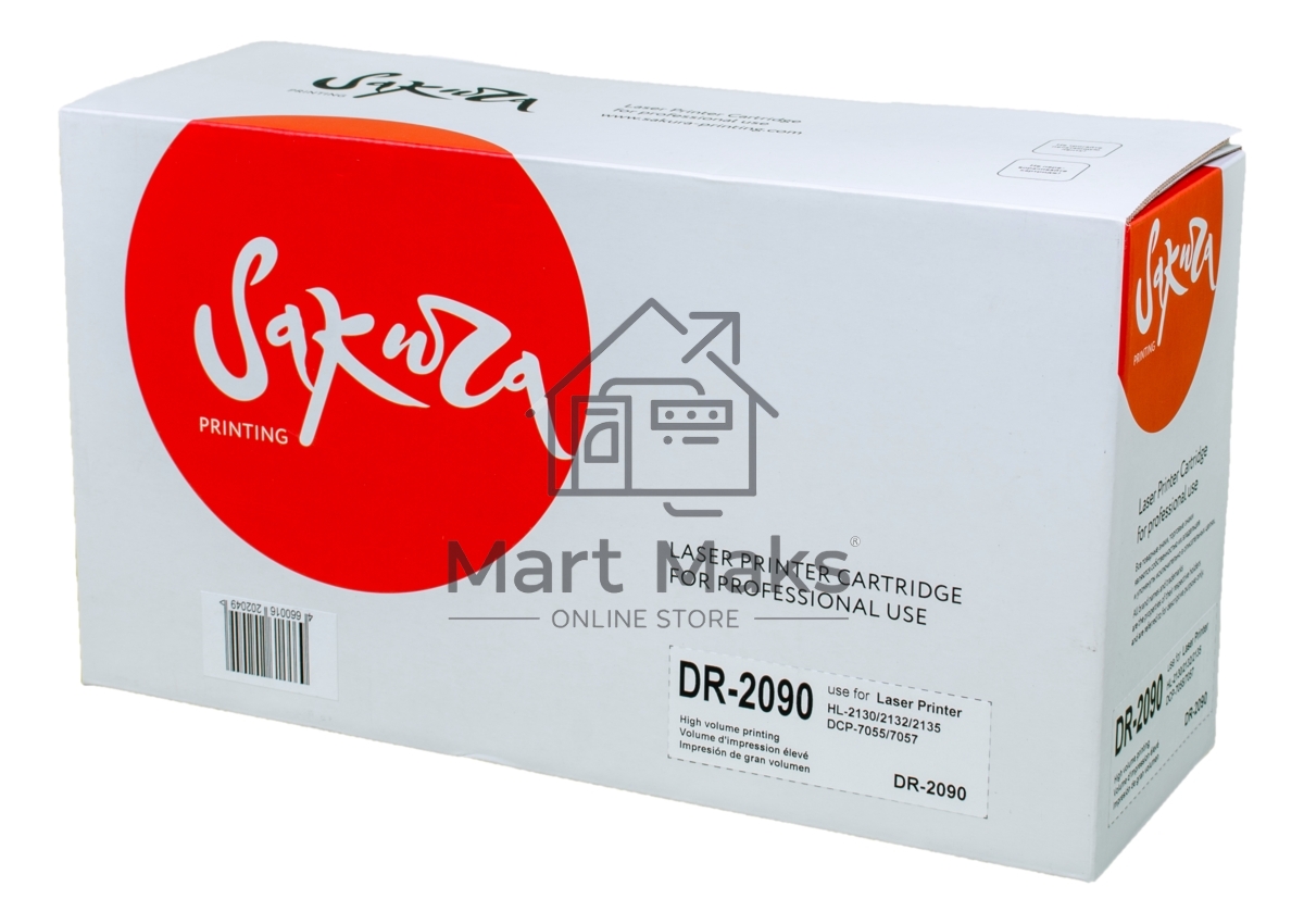 Фотобарабан Sakura DR2090 для Brother HL-2130/2132/2135 DCP-7055, 12000 к.