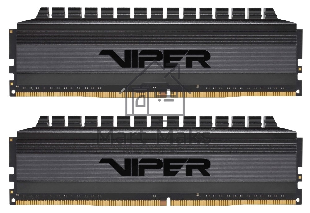 Оперативная память DDR 4 DIMM 8Gb (4GBx2) PC25600, 3200Mhz, Patriot BLACKOUT Kit (PVB48G320C6K) (retail)