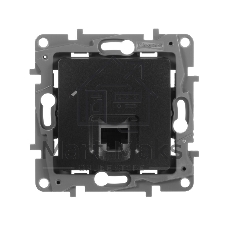 Информационная розетка RJ 45, категория 5e, UTP, Etika, антрацит