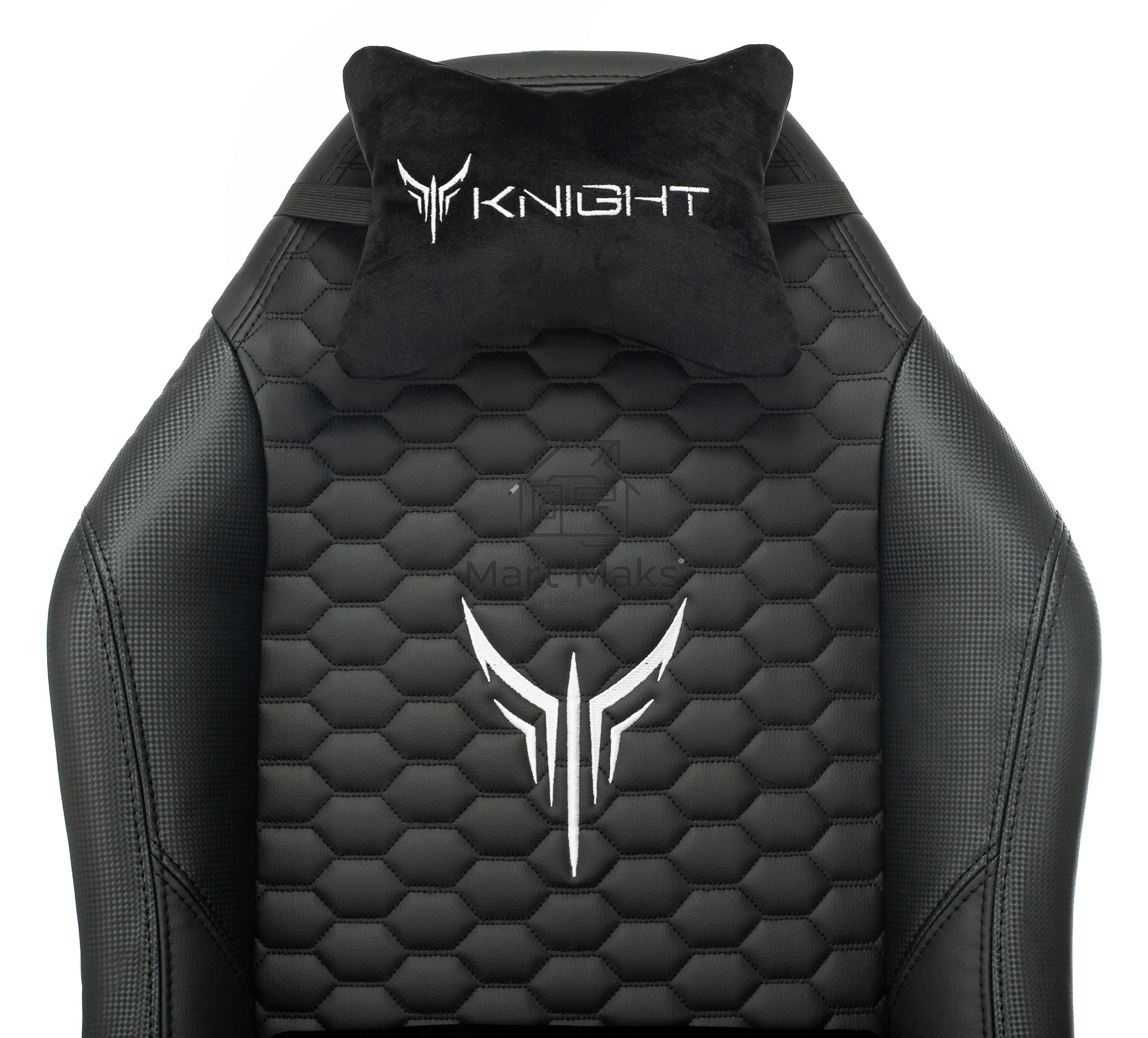 Кресло игровое Knight Neon черный соты эко.кожа с подголов. крестовина металл