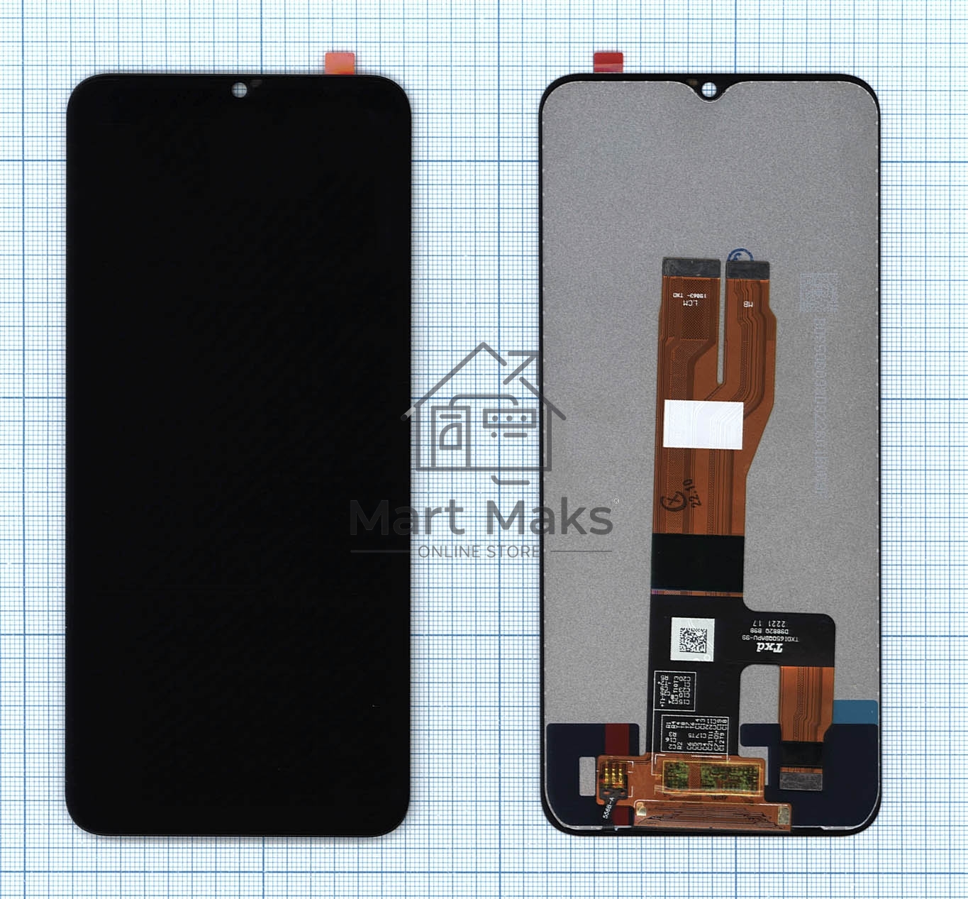 Дисплей для Realme C30 черный