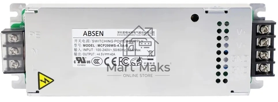 Блок питания Absen MCP200WS-4.5A-B 100~240V 40A