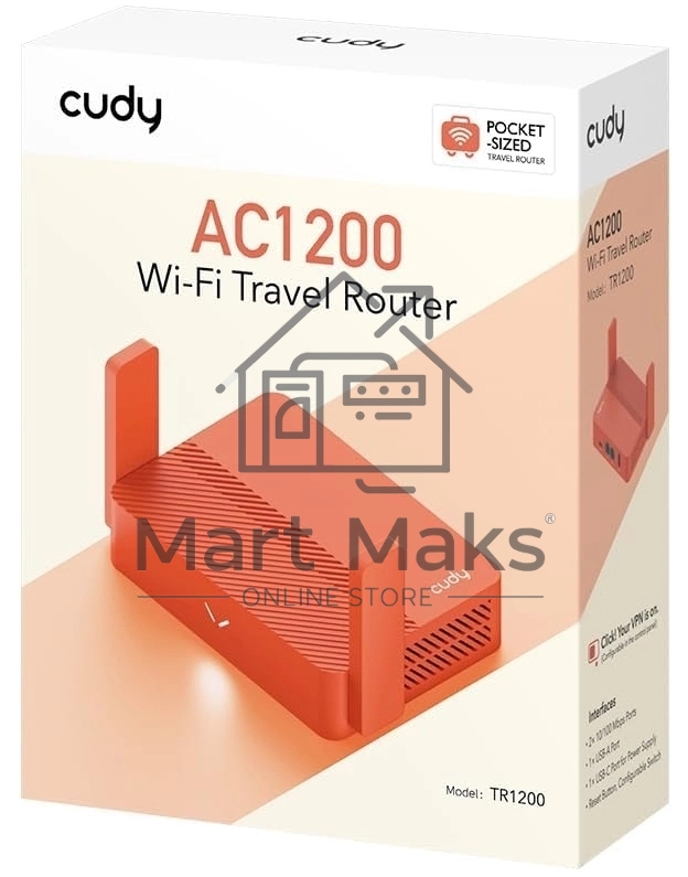 Маршрутизатор CUDY AC1200 Wireless Mini VPN Router with USB