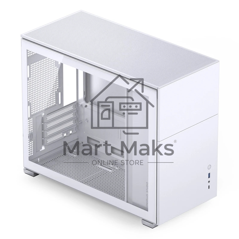 Корпус компьютерный Mini-Tower/ Case JONSBO D31 STD, Mini-Tower, TG, no fan, 1xUSB-A 3.2 + 1xUSB-C 3.2, mATX, mDTX, mITX White