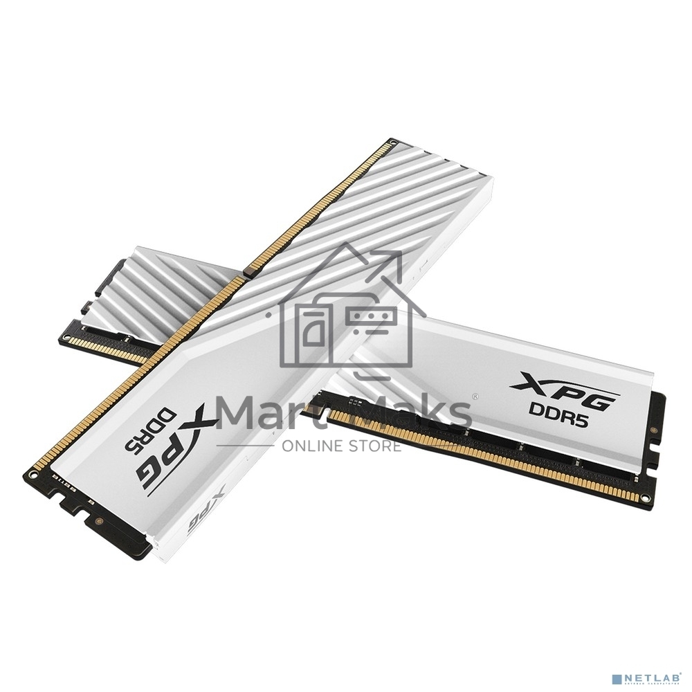 Оперативная память XPG Lancer Blade, DDR5, 32GB (2x16GB), 6000MHz, CL34, DIMM, с радиаторами, белый