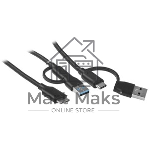 Кабель соединительный Telecom TUS714-0.3M 2-in-1 USBA+C to USB3.0 MicroBM 5Gbps, 0.3m