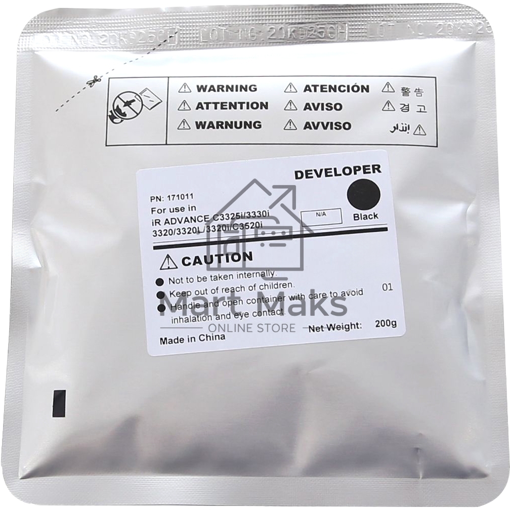 Девелопер для CANON iR ADVANCE C3320/3325i/3330/3525i/3530i CET Black, 200г, 240000 стр., CET171011