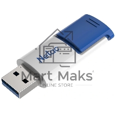 Флешка USB Netac U182 Blue (NT03U182N-128G-32BL), 128Gb, USB 3.0, R/W 70/30, белый/синий