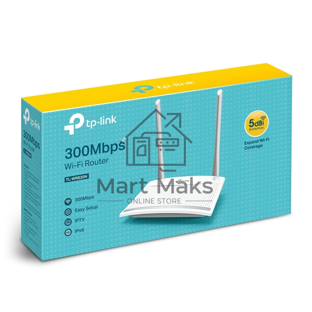 Роутер беспроводной TP-Link TL-WR820N N300 10/100BASE-TX белый