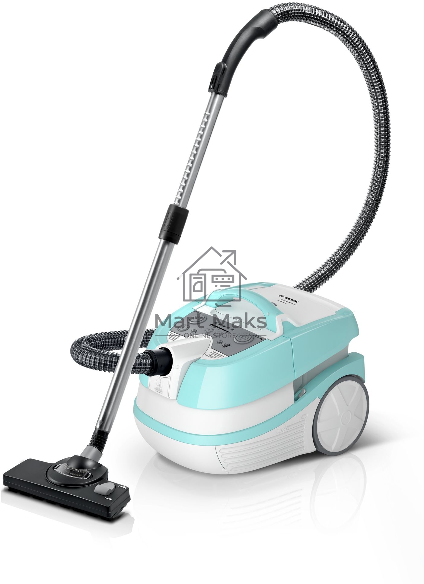 Пылесос Bosch BWD420HYG голубой, 2000 Вт, уборка сухая/влажная, пылесборник контейнер 4 л