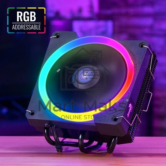 Кулер для процессора AeroCool / Formula Cylon 3H черный, 120 мм, алюминий, 1800 об/мин, 24.3 дБ, 4 pin, 125 Вт, 98 мм