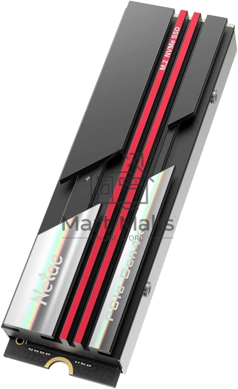 Накопитель SSD Netac NV7000, 2Tb, M.2 2280, PCIe 4.0 x4, NVMe, R/W 7200/6800, с радиатором
