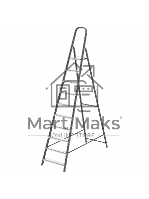 Стремянка, 10 ступеней, стальной профиль, алюминиевые ступени, Россия Сибртех 97960